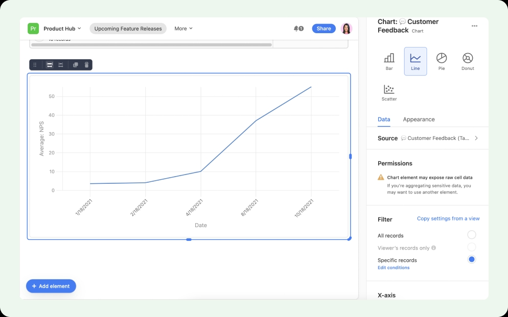 19.4.3-LearningPath_Guides_Feature_ Chart view (of NPS survey results).png