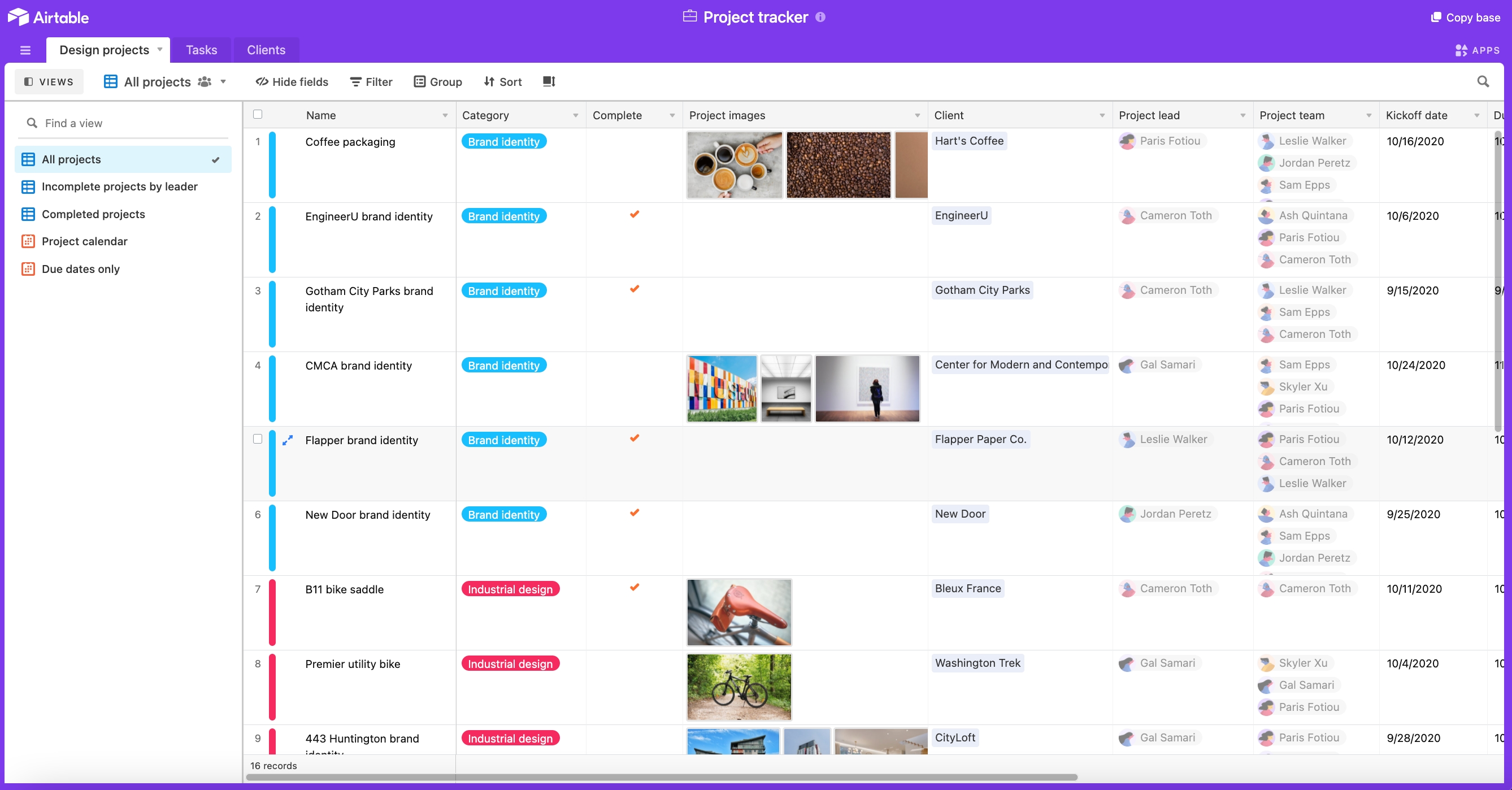 Project tracker
